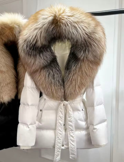 ‘Angelina’ Silver Fox Fur Jacket [1/3 Week Delivery]