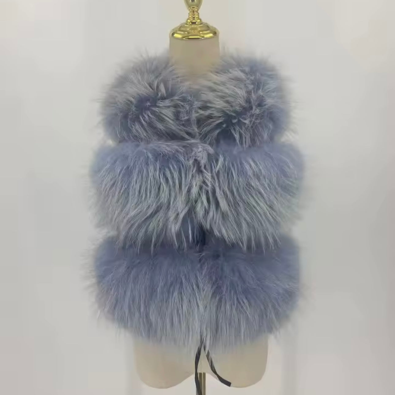 Raccoon 3 Row Fur Gilet [5/9 Day Delivery]