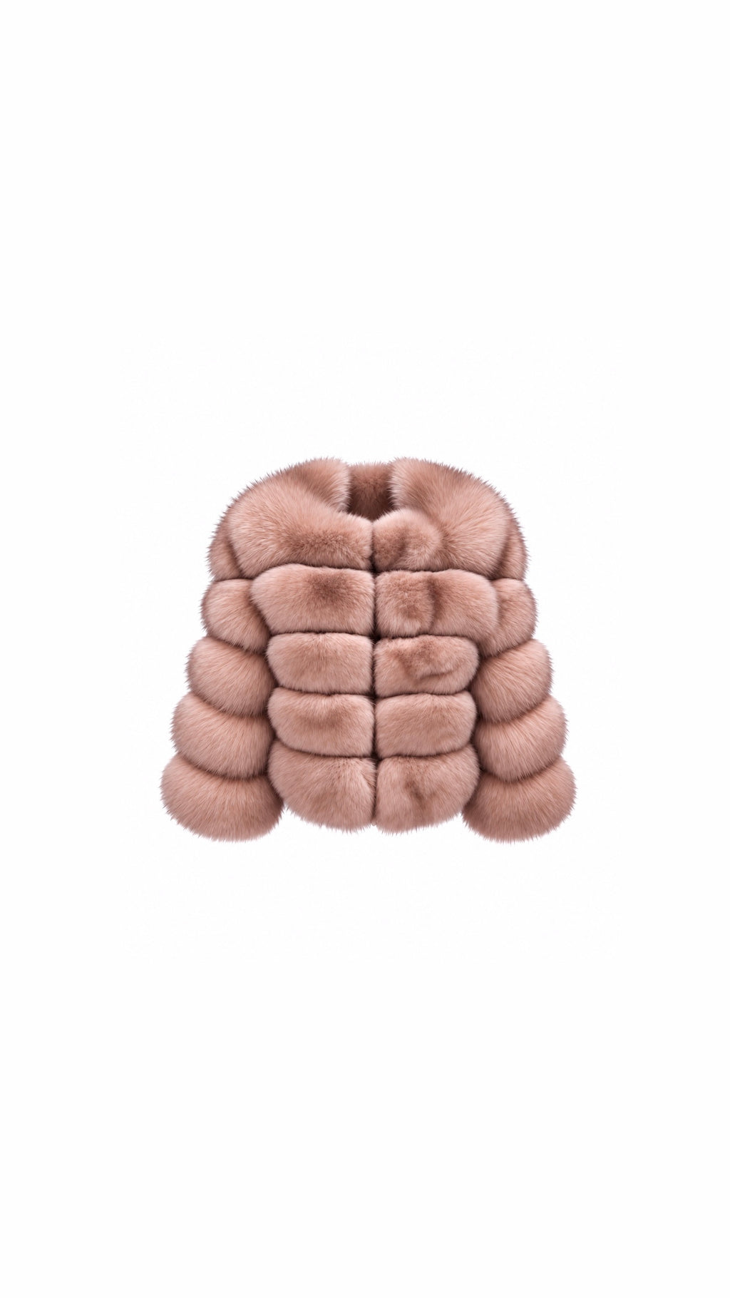 Premium 5 Row Cropped Sleeve Fox Fur Coats