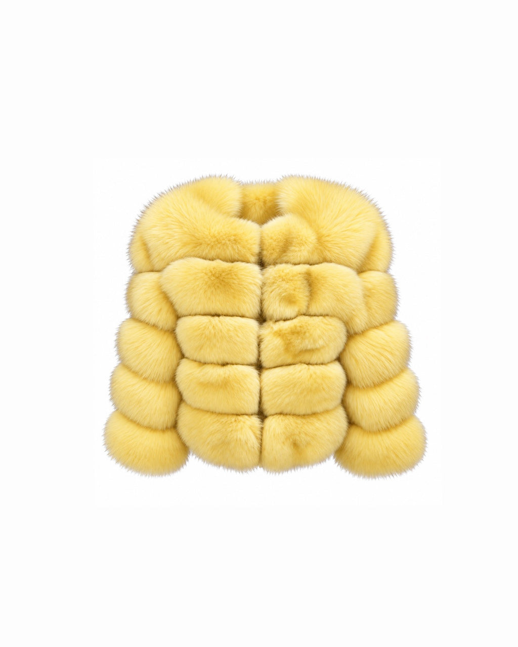 Premium 5 Row Cropped Sleeve Fox Fur Coats