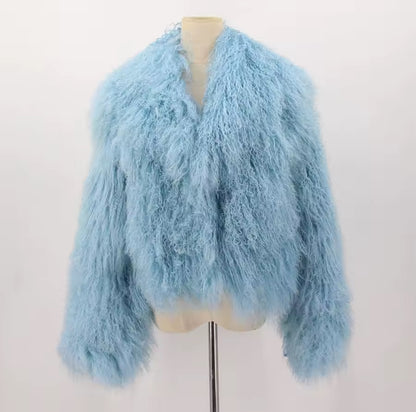 ‘Mina’ Mongolian Lamb Fur Coat (8/10 Days Delivery)