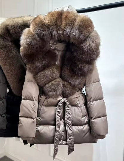 ‘Angelina’ Fox Fur Jacket [1/3 Week Delivery]