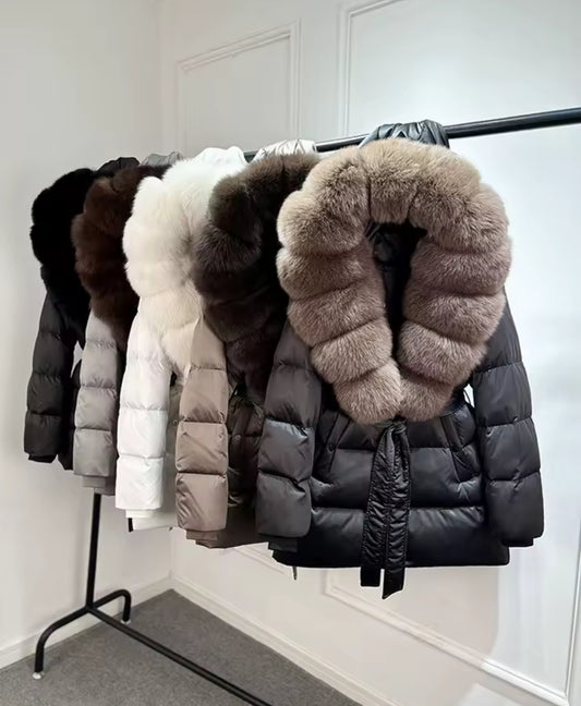 ‘Angelina’ Fox Fur Jacket [1/3 Week Delivery]