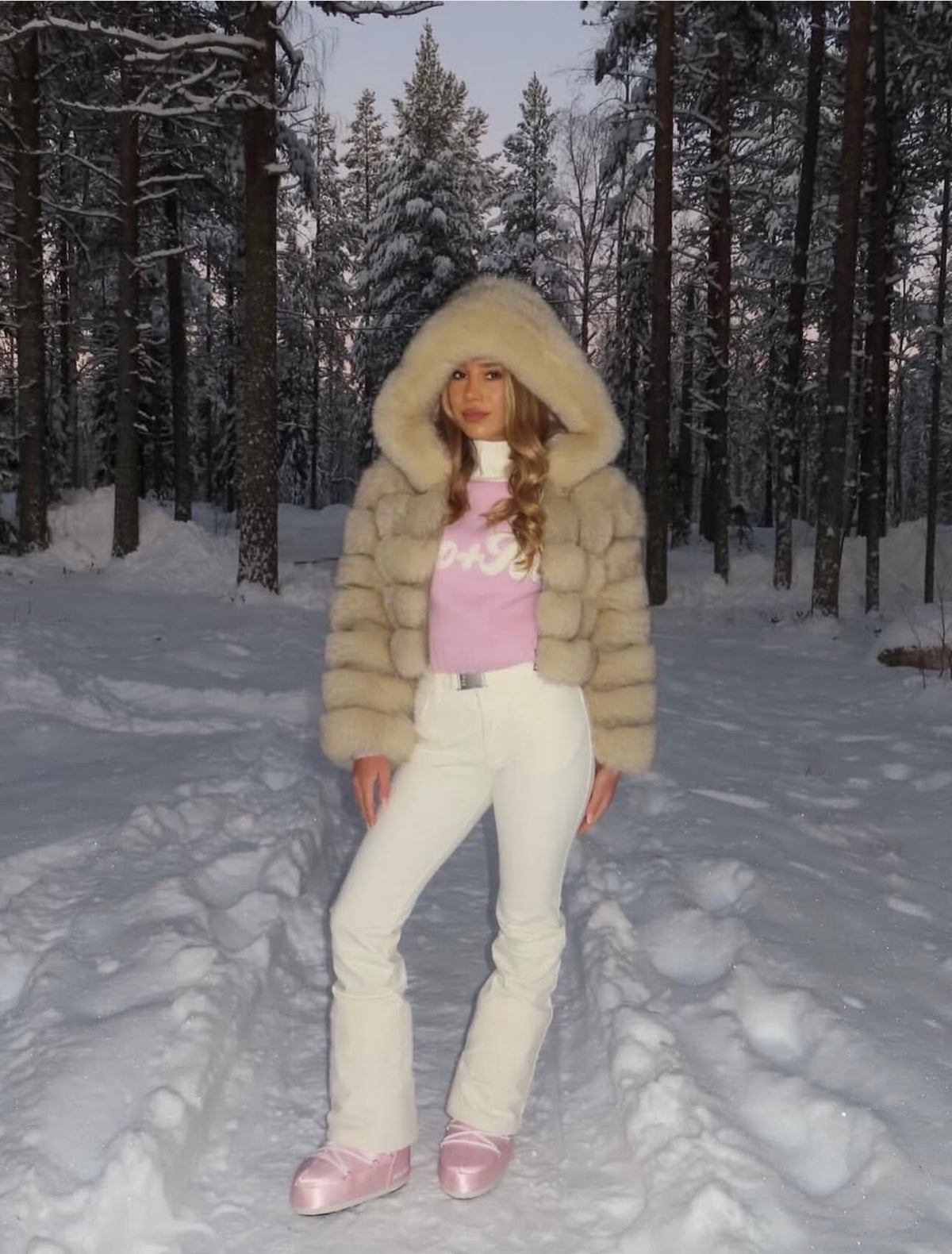 Premium Ultra Thick Hooded Full Sleeve Fox Fur Coats