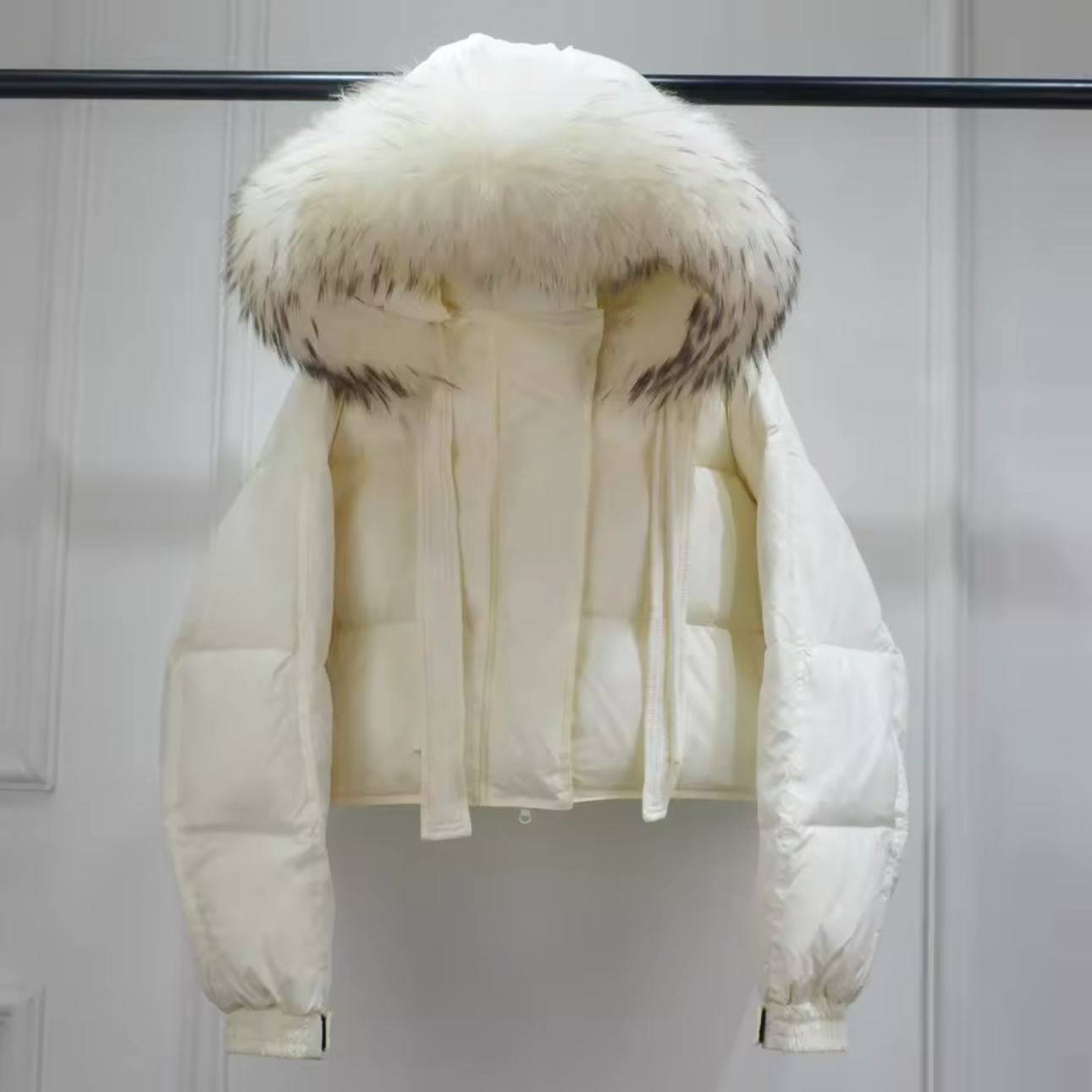 ’Sophia’ Oversized Raccoon Fur Puffer Jacket