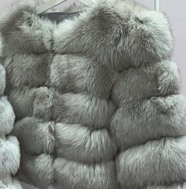 Mini’s Premium Fox Fur Coats ‘Neutrals’ (10/18 Day Delivery)