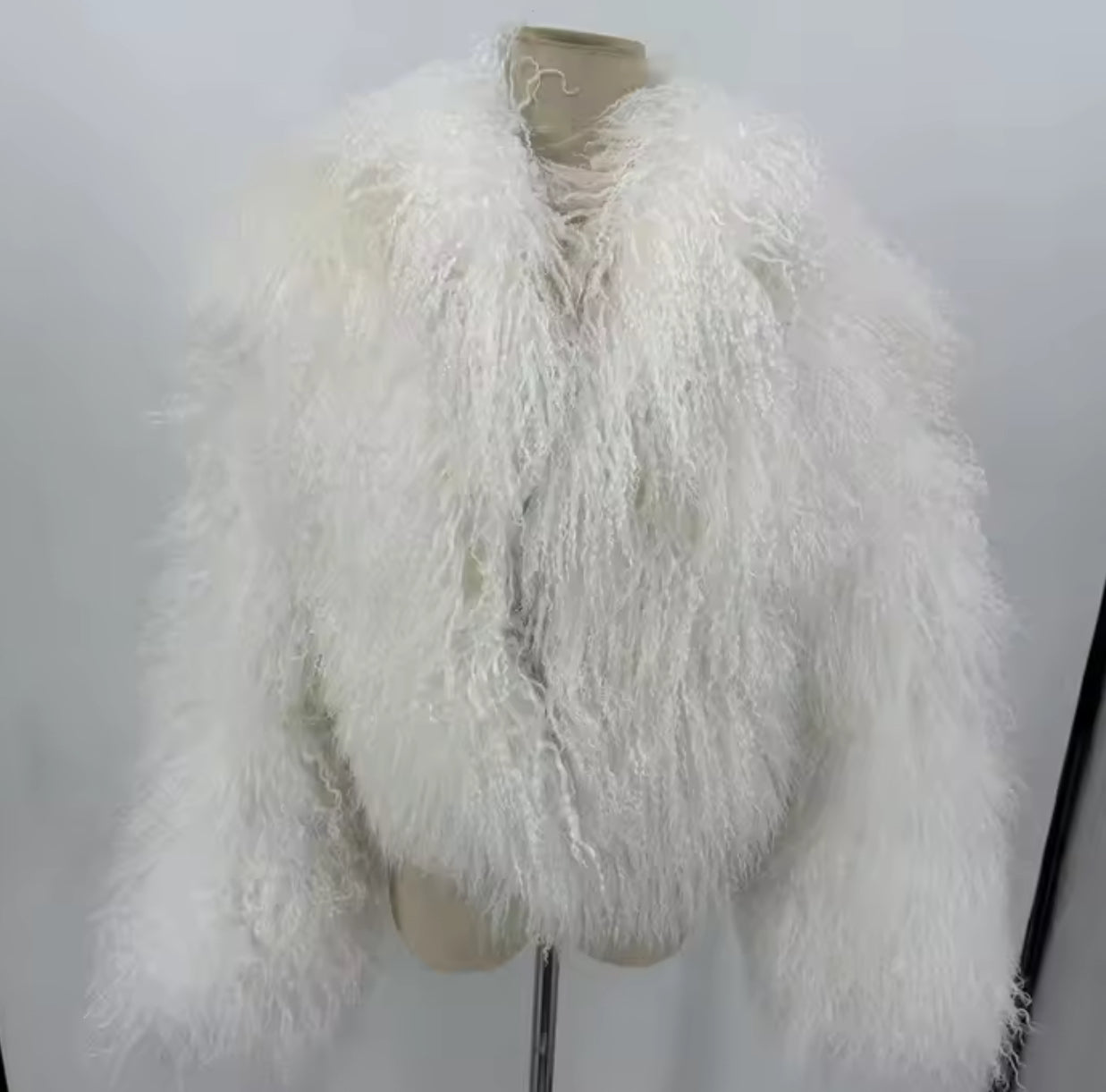 ‘Mina’ Mongolian Lamb Fur Coat (8/10 Days Delivery)