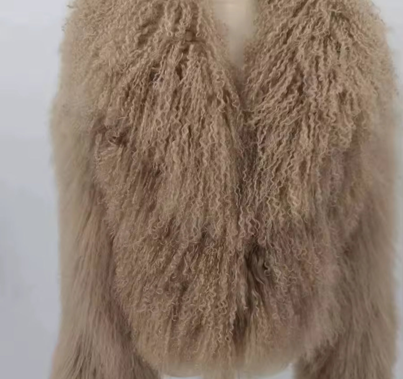 ‘Mina’ Mongolian Lamb Fur Coat (8/10 Days Delivery)