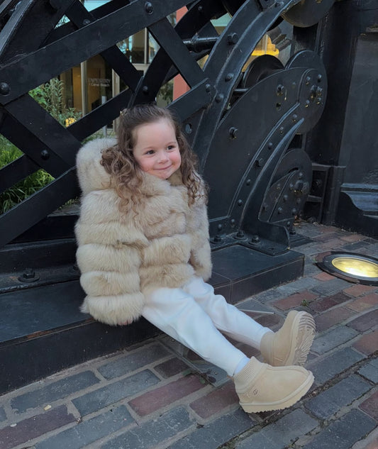 Mini’s Premium Fox Fur Coats ‘Neutrals’ (10/18 Day Delivery)