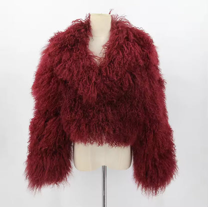 ‘Mina’ Mongolian Lamb Fur Coat (8/10 Days Delivery)