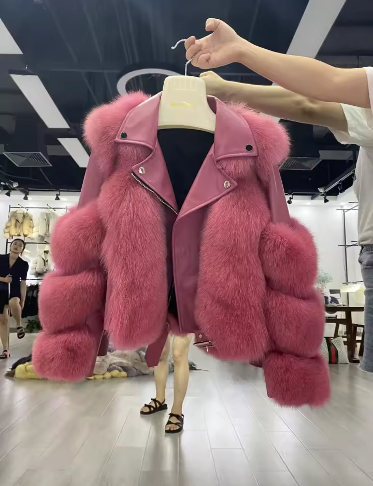 Leather X Fox Fur Jackets