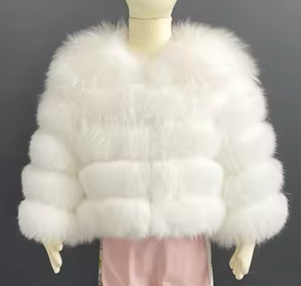 Mini’s Premium Fox Fur Coats ‘Neutrals’ (10/18 Day Delivery)