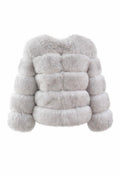 Faux Fur 5 Row Cropped Sleeve Jacket [2/4 Week Delivery]