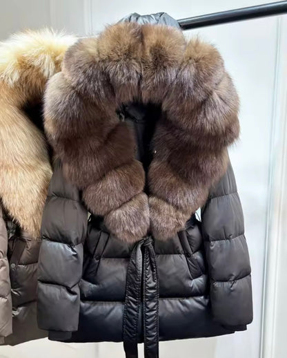 ‘Angelina’ Fox Fur Jacket [1/3 Week Delivery]