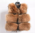 Raccoon 3 Row Fur Gilet [5/9 Day Delivery]