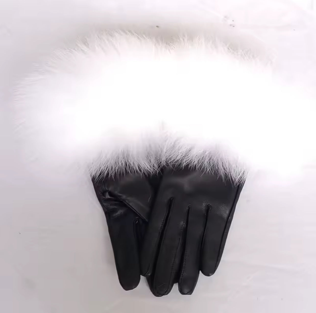 Real Fur Leather Gloves (7/14 Day Delivery)