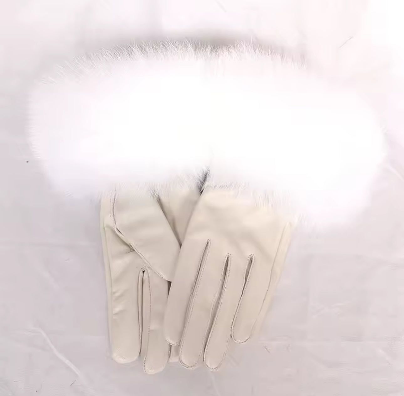 Real Fur Leather Gloves (7/14 Day Delivery)