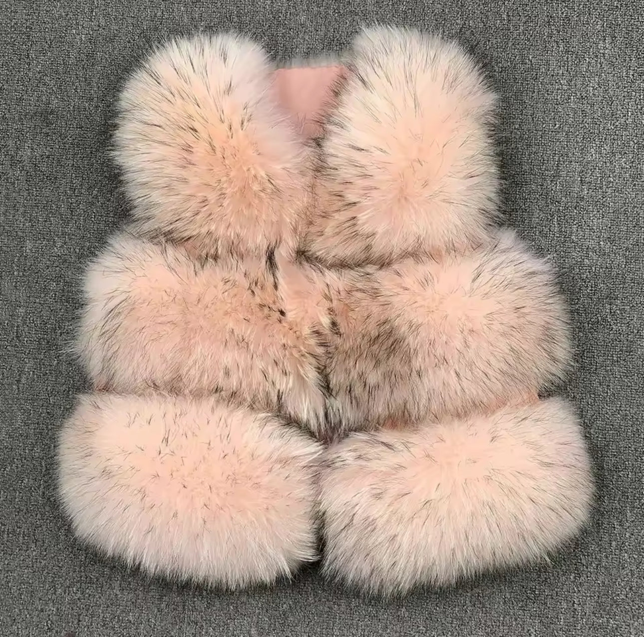 Raccoon 3 Row Fur Gilet [5/9 Day Delivery]
