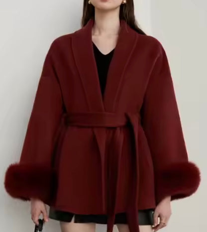 ‘Valentina’ Fox Fur Cuff Cardigan