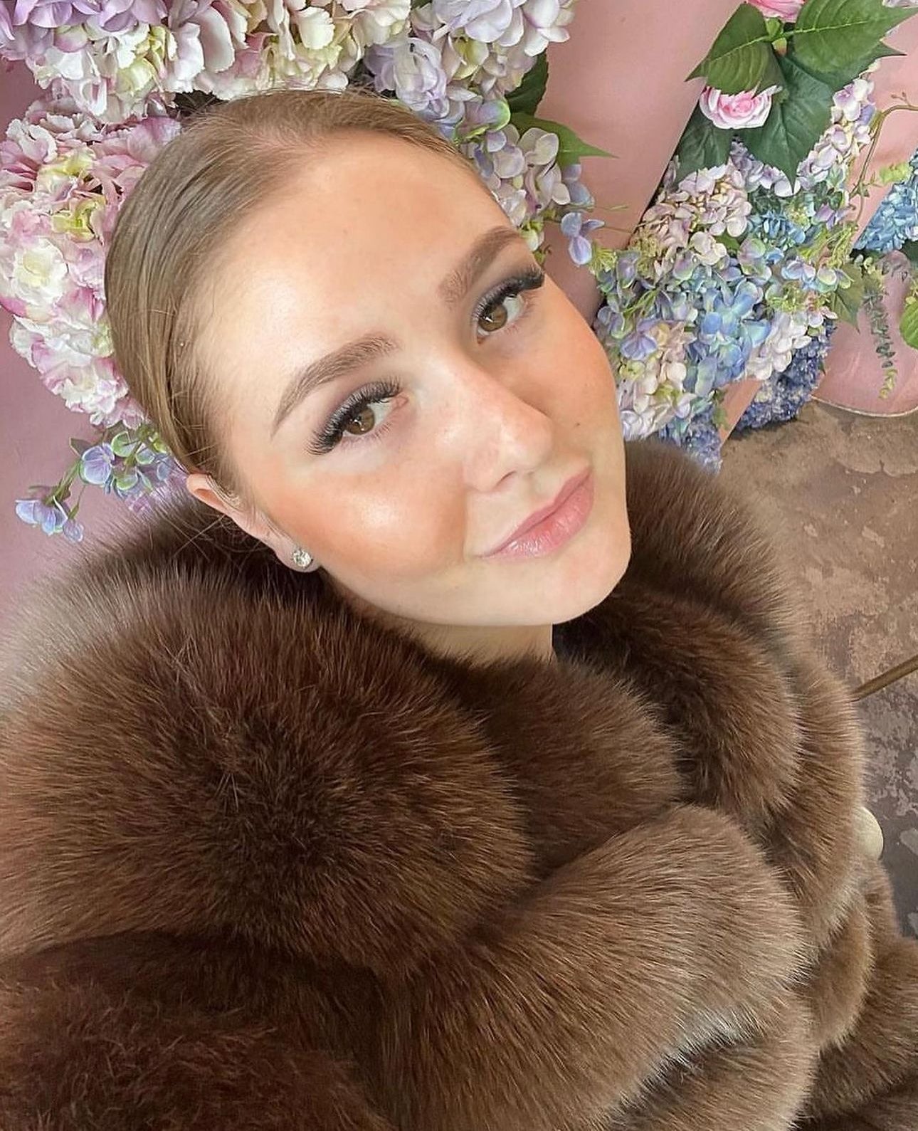 ‘Chocolate Brown’ Premium 8 Row Full Sleeve Fox Fur Coat (10/18 Day Delivery)