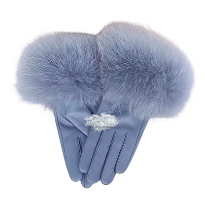 Real Fur Leather Gloves (7/14 Day Delivery)