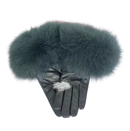 Real Fur Leather Gloves (7/14 Day Delivery)