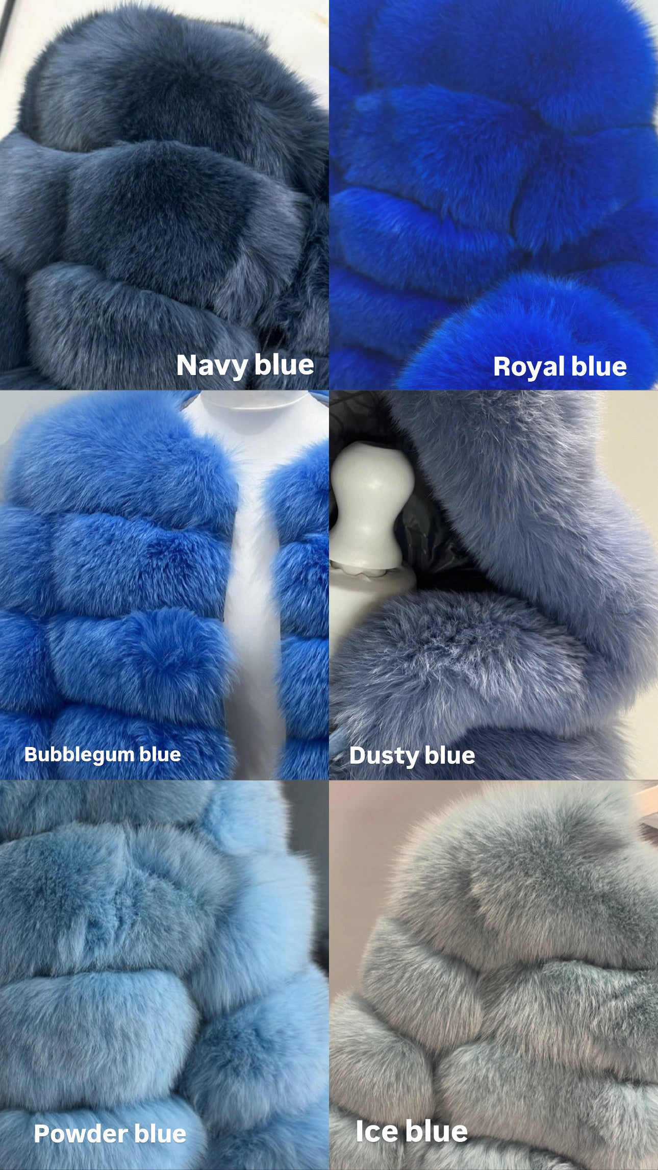 Premium Vertical Long Full Sleeve Fox Fur Coat (10/18 Day Delivery - Note Colour Before Checkout)