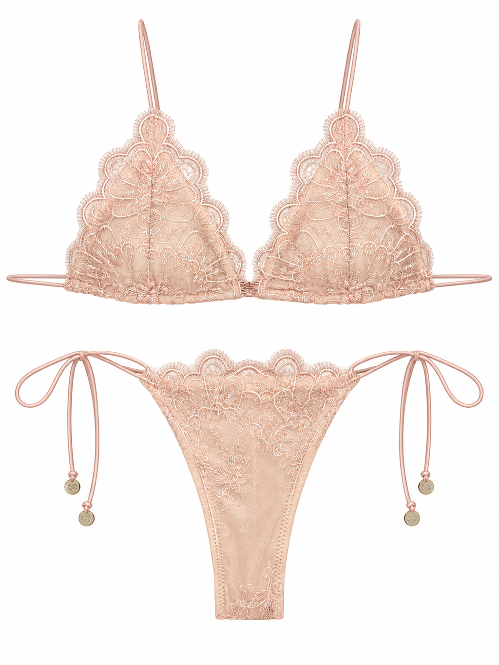 ‘Vienna’ Lace Bikini - ballerina pink