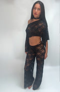 The Black Lace Beach Trousers & Choker