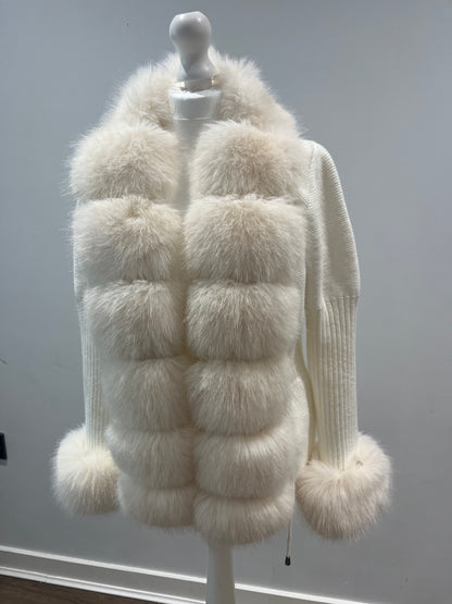 Faux Fur Trim Cardigans [2/4 Weeks]