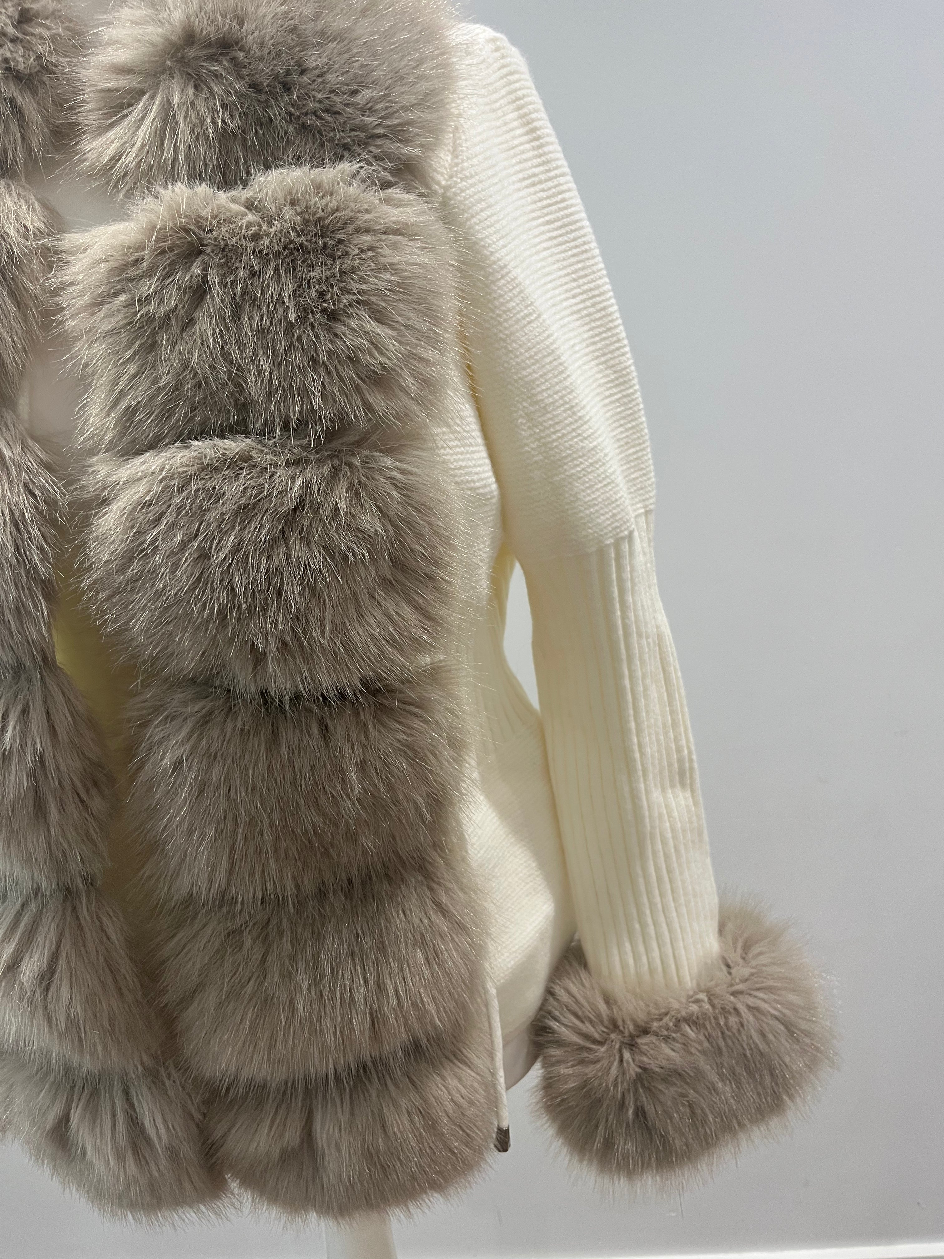 Faux Fur Trim Cardigans [2/4 Weeks]