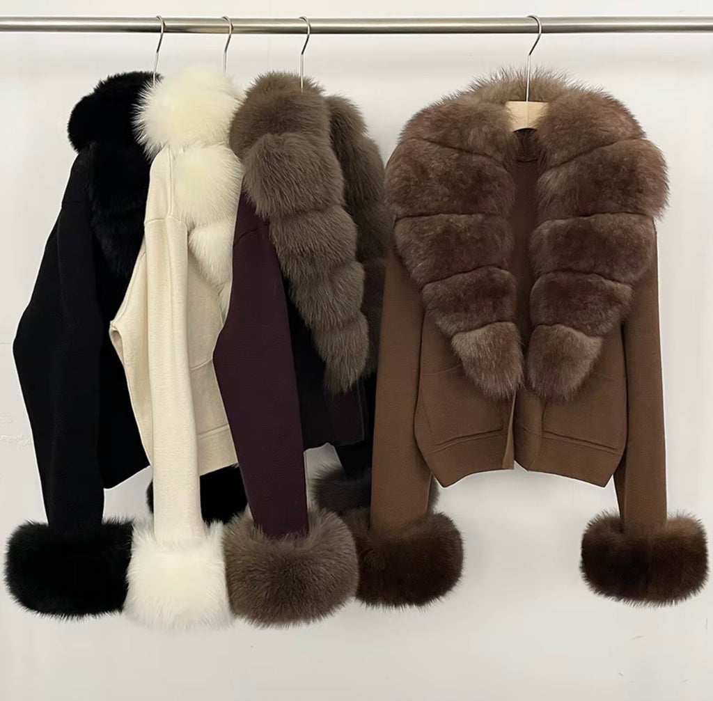 ‘Aspen’ Fox Fur Cardigans