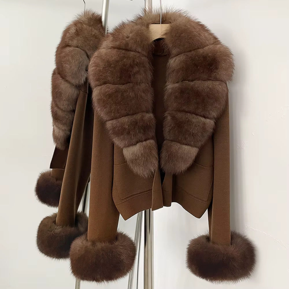 ‘Aspen’ Fox Fur Cardigans