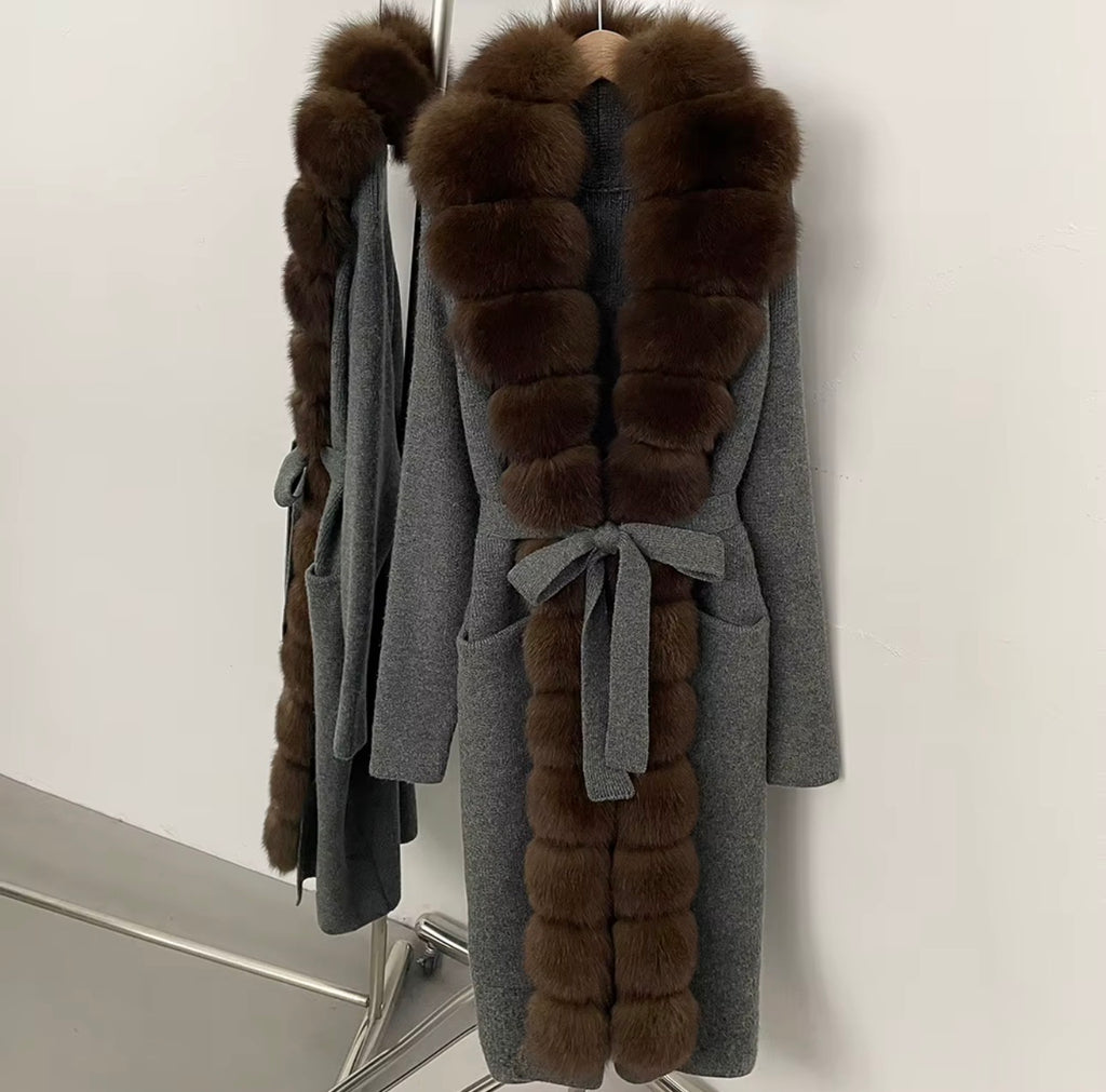 The Fox Fur Cashmere Cardigan