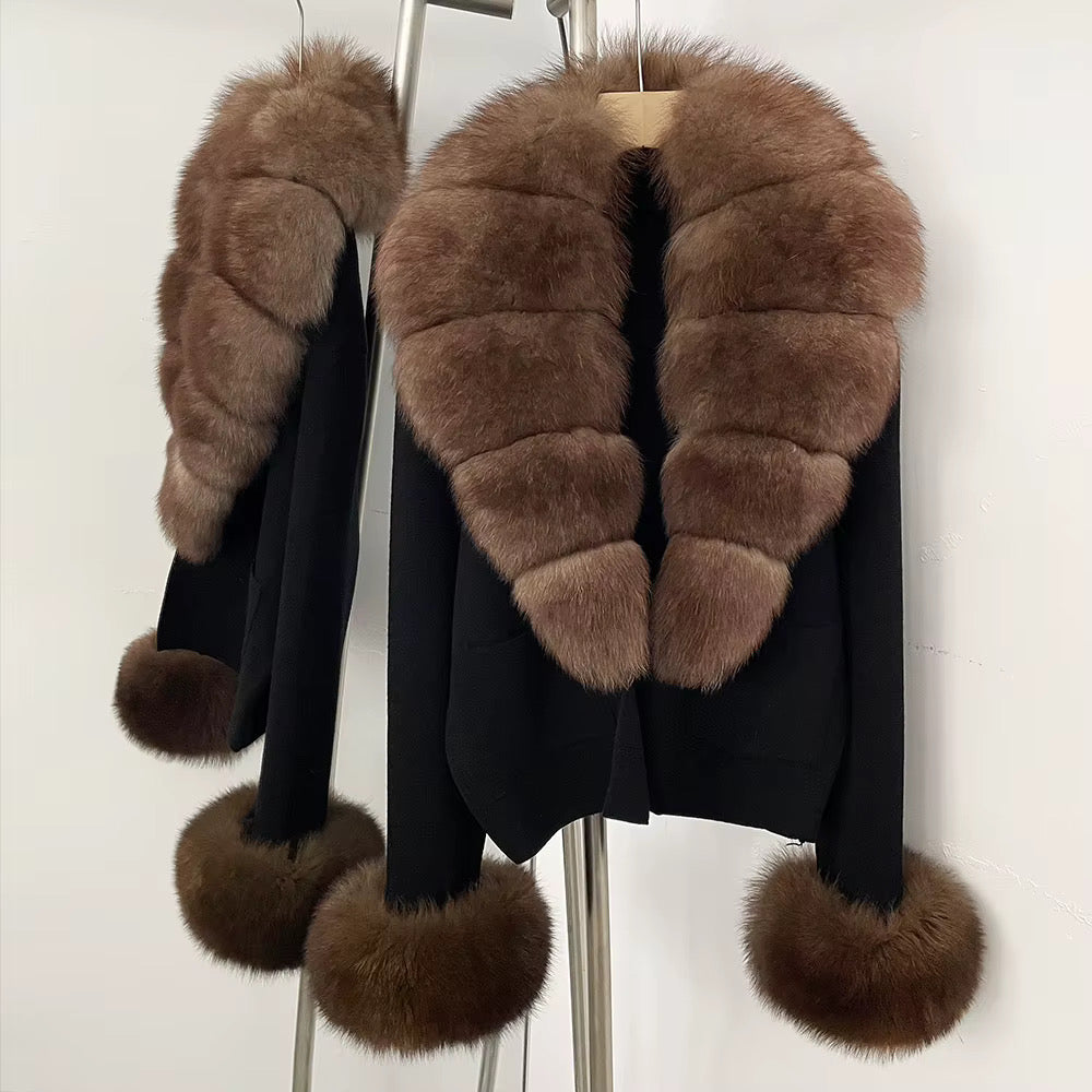 ‘Aspen’ Fox Fur Cardigans
