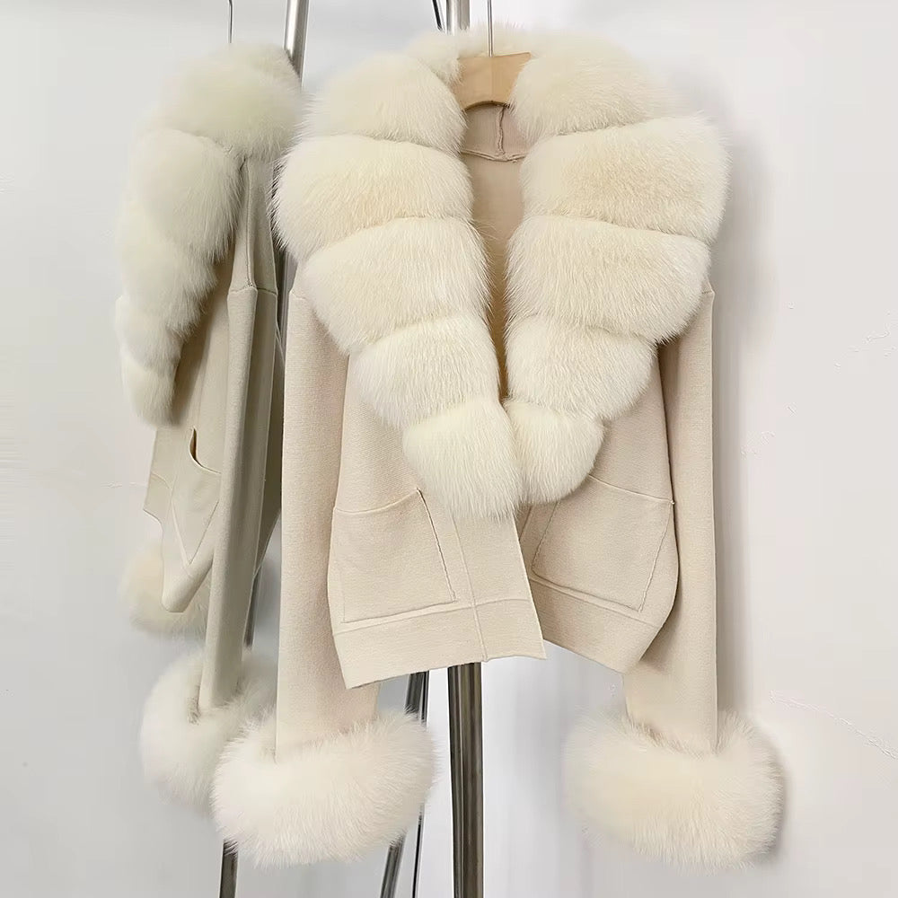‘Aspen’ Fox Fur Cardigans