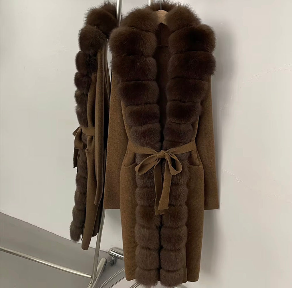 The Fox Fur Cashmere Cardigan