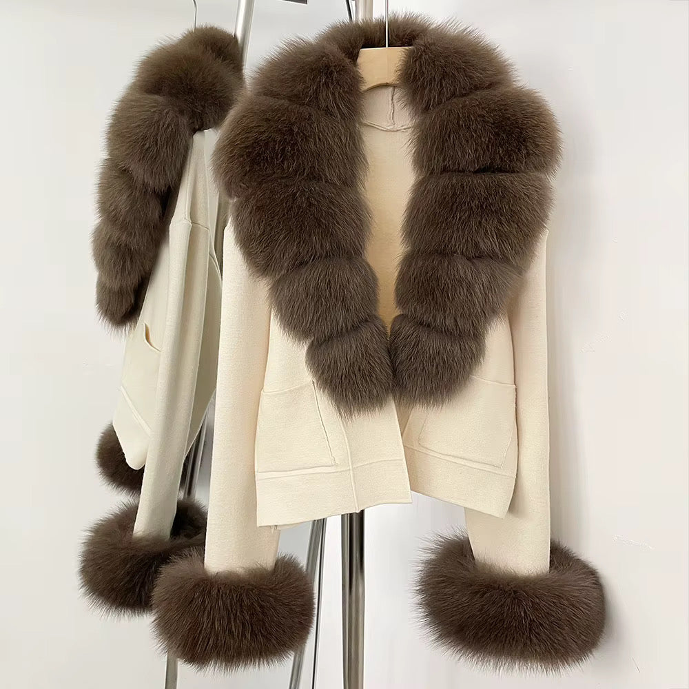 ‘Aspen’ Fox Fur Cardigans