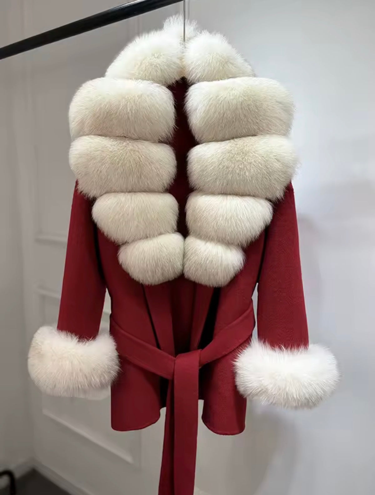 Ruby Red Fox Fur Jacket