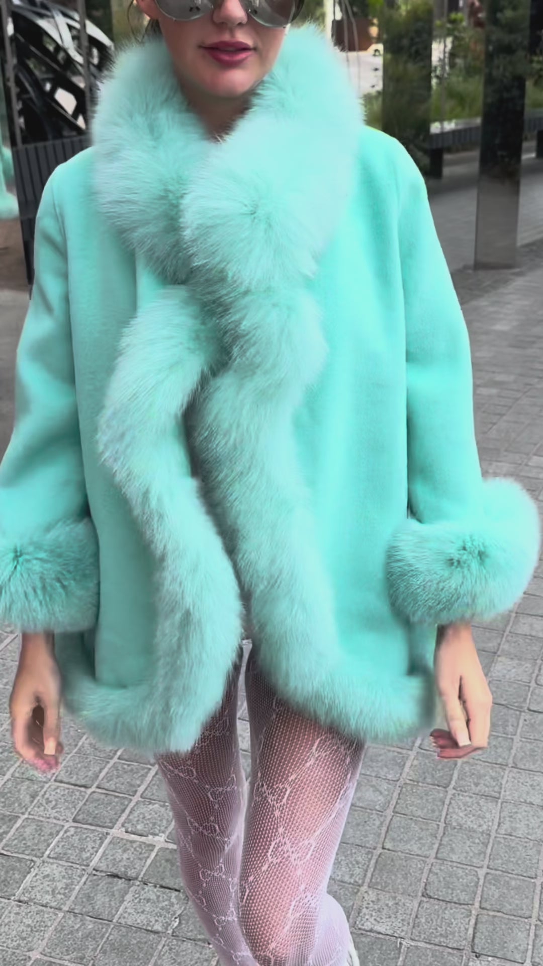 ‘Verity’ Fox Fur Cape
